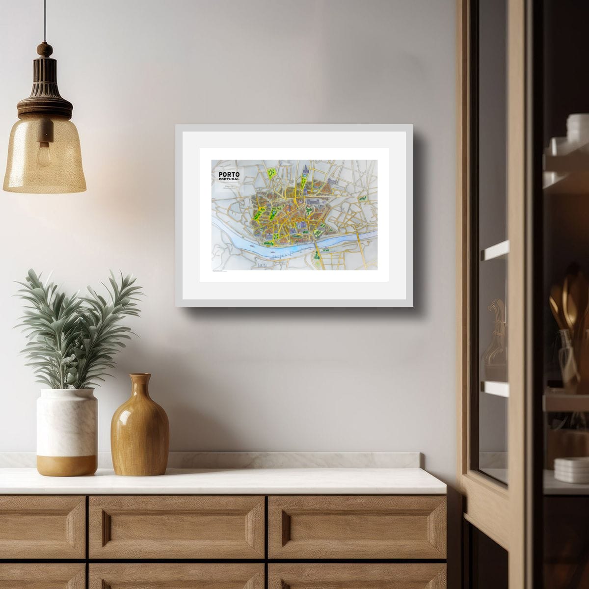 Hnad-drawn map of porto